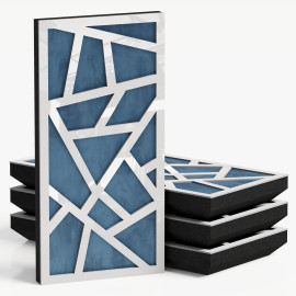 Narrow Acoustic Panel "Skyross-F Fabric" White Gloss