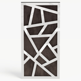 Narrow Acoustic Panel "Skyross-F Fabric" White Gloss