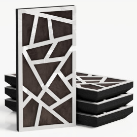 Narrow Acoustic Panel "Skyross-F Fabric" White Gloss