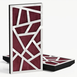 Narrow Acoustic Panel "Skyross-F Fabric" White Gloss