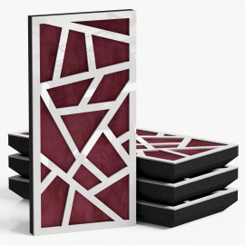 Narrow Acoustic Panel "Skyross-F Fabric" White Gloss