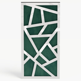 Narrow Acoustic Panel "Skyross-F Fabric" White Gloss