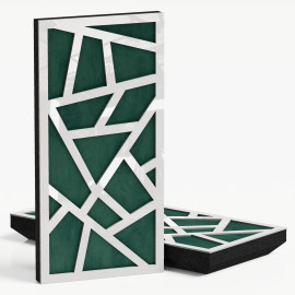 Narrow Acoustic Panel "Skyross-F Fabric" White Gloss