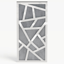 Narrow Acoustic Panel "Skyross-F Fabric" White Gloss