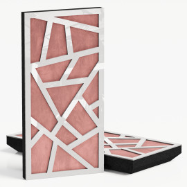 Narrow Acoustic Panel "Skyross-F Fabric" White Gloss