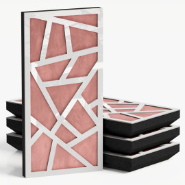 Narrow Acoustic Panel "Skyross-F Fabric" White Gloss