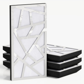 Narrow Acoustic Panel "Skyross-F Fabric" White Gloss