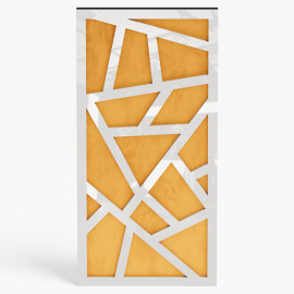 Narrow Acoustic Panel "Skyross-F Fabric" White Gloss