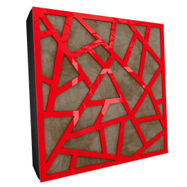 Sound Absorbing Acoustic Panel «Skyross Fabric» Red Gloss