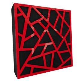 Sound Absorbing Acoustic Panel «Skyross Fabric» Red Gloss