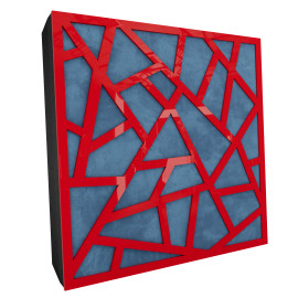 Sound Absorbing Acoustic Panel «Skyross Fabric» Red Gloss