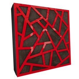 Sound Absorbing Acoustic Panel «Skyross Fabric» Red Gloss