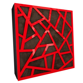 Sound Absorbing Acoustic Panel «Skyross Fabric» Red Gloss