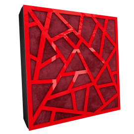 Sound Absorbing Acoustic Panel «Skyross Fabric» Red Gloss