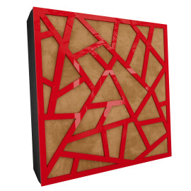Sound Absorbing Acoustic Panel «Skyross Fabric» Red Gloss