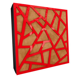 Sound Absorbing Acoustic Panel «Skyross Fabric» Red Gloss