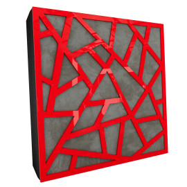 Sound Absorbing Acoustic Panel «Skyross Fabric» Red Gloss