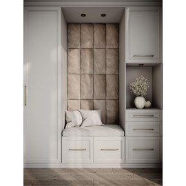 Decorative fabric velvet panels «Soft Long»