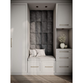 Decorative fabric velvet panels «Soft Long»