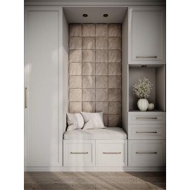 Decorative fabric velvet panels «Soft»