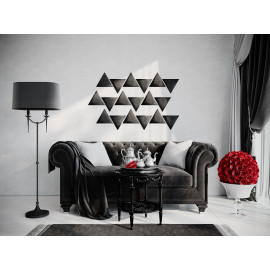 Decorative fabric velvet panels «Triangle Velvex»