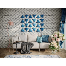 Decorative fabric velvet panels «Triangle Velvex»