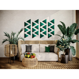 Decorative fabric velvet panels «Triangle Velvex»