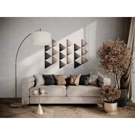 Decorative fabric velvet panels «Triangle Velvex»