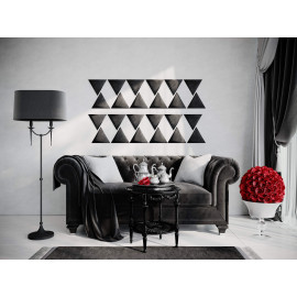 Decorative fabric velvet panels «Triangle Velvex»