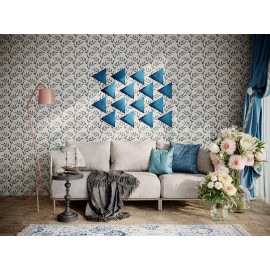 Decorative fabric velvet panels «Triangle Velvex»