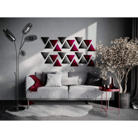 Decorative fabric velvet panels «Triangle Velvex»