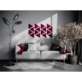 Decorative fabric velvet panels «Triangle Velvex»