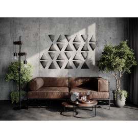 Decorative fabric velvet panels «Triangle Velvex»