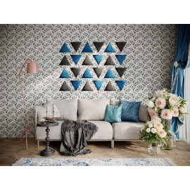 Decorative fabric velvet panels «Triangle Velvex»