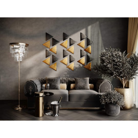 Decorative fabric velvet panels «Triangle Velvex»