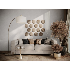 Decorative fabric velvet panels «Hexagon Velvex»