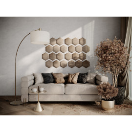 Decorative fabric velvet panels «Hexagon Velvex»