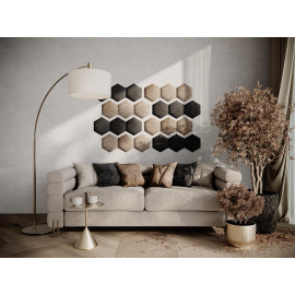 Decorative fabric velvet panels «Hexagon Velvex»