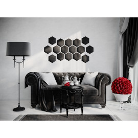 Decorative fabric velvet panels «Hexagon Velvex»