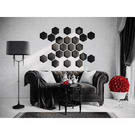 Decorative fabric velvet panels «Hexagon Velvex»