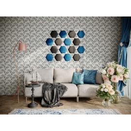 Decorative fabric velvet panels «Hexagon Velvex»