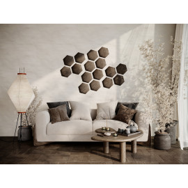 Decorative fabric velvet panels «Hexagon Velvex»