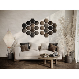 Decorative fabric velvet panels «Hexagon Velvex»