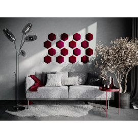 Decorative fabric velvet panels «Hexagon Velvex»