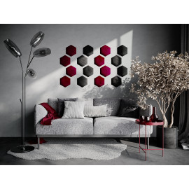 Decorative fabric velvet panels «Hexagon Velvex»