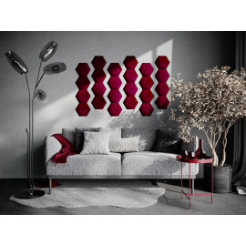 Decorative fabric velvet panels «Hexagon Velvex»