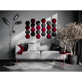 Decorative fabric velvet panels «Hexagon Velvex»