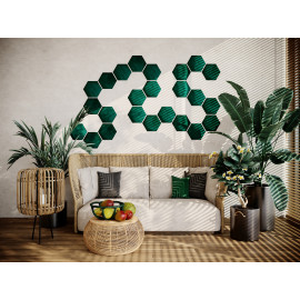 Decorative fabric velvet panels «Hexagon Velvex»
