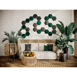 Decorative fabric velvet panels «Hexagon Velvex»
