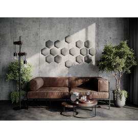 Decorative fabric velvet panels «Hexagon Velvex»